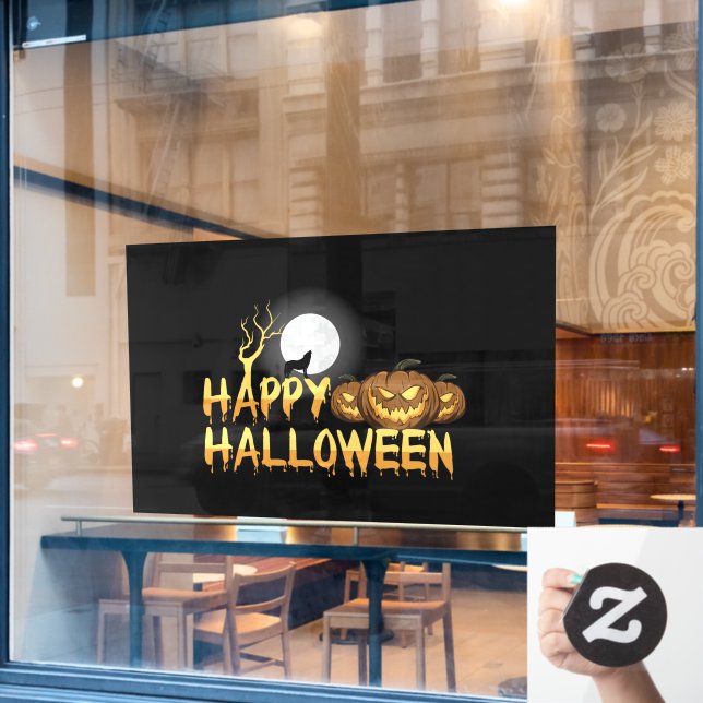Happy Halloween Window Cling (Cafe Window)