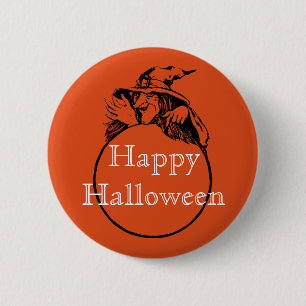 Happy Halloween Witch 2 Inch Round Button
