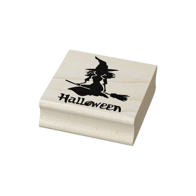 happy halloween witch art stamp (Stamp)