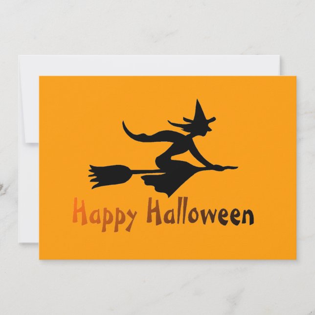 Happy Halloween Witch Card (Front)