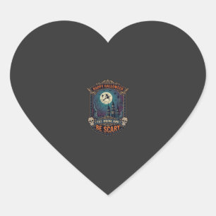 Happy Halloween Witch Castle Skulls Fat Drink Be S Heart Sticker