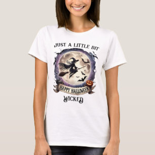 Happy Halloween Witch Flying Broom T-Shirt