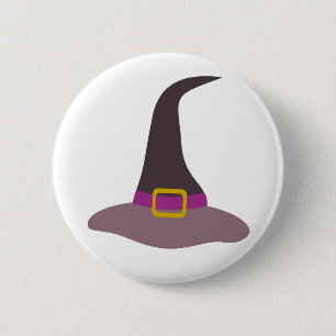 Happy Halloween Witch Hat 2 Inch Round Button