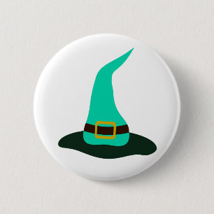 Happy Halloween Witch Hat 2 Inch Round Button