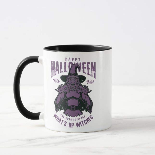 Happy Halloween Witch Mug – "What's Up Witches" (Left)