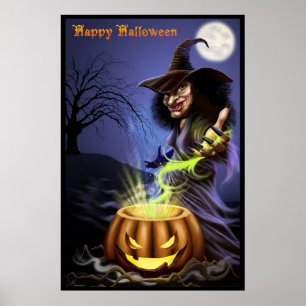 Happy Halloween Witch poster