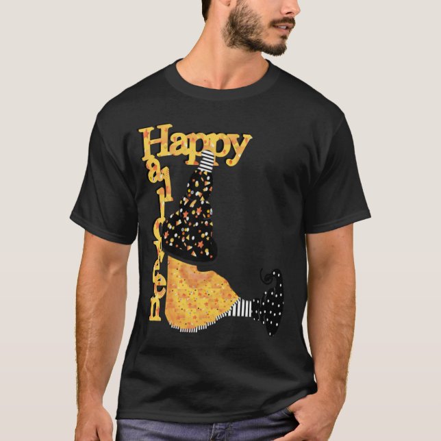 Happy Halloween Witch T-Shirt (Front)