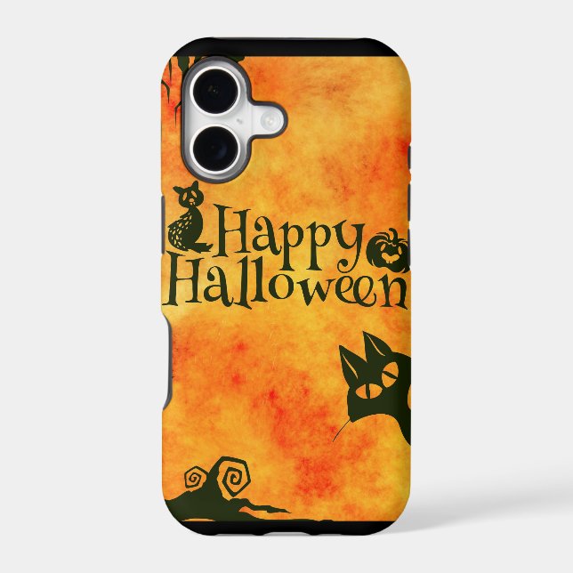 Happy Halloween Witches Cats Spiders Owls Pumpkins (Back)