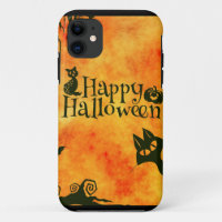 Happy Halloween Witches Cats Spiders Owls Pumpkins