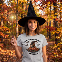 Happy Halloween Witches Hat Orange & Black Gingham