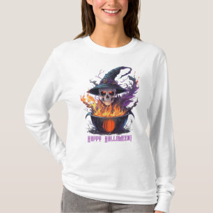 Happy Halloween! Witches Skull T-Shirt