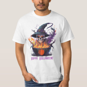 Happy Halloween! Witches Skull T-Shirt