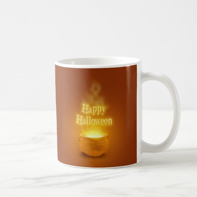 Happy Halloween Witch's Cauldron Coffee Mug (Right)