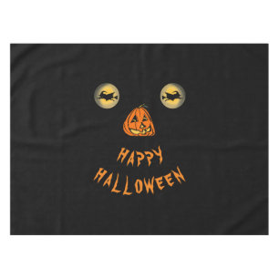 Happy Halloween Witchy Eyes And Pumpkin Nose Tablecloth