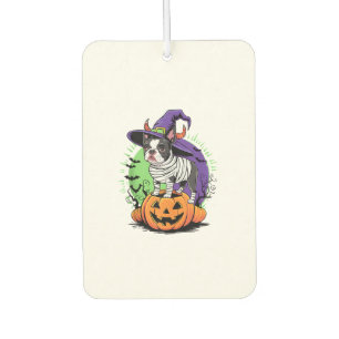 Happy Halloween with Boston Terrier Mummy & Witch Air Freshener