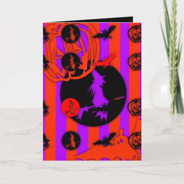 Happy Halloween with electric Colours !!!!!!! Card (Front)