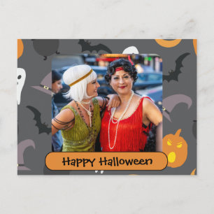 Happy Halloween with Photo and Custom Text Box Postcard