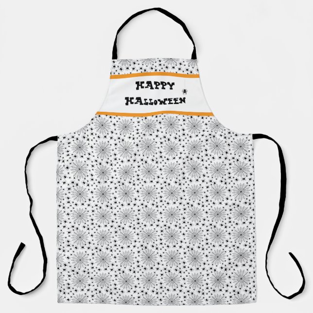 Happy Halloween with Spiders Apron (Front)