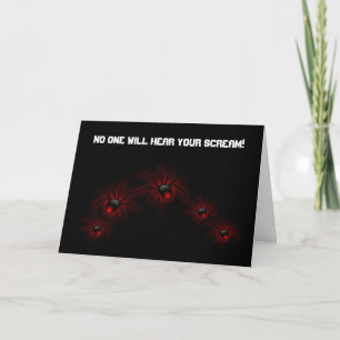 Happy Halloween with spiders Card