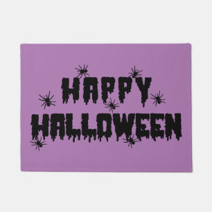 Happy Halloween with Spiders Doormat
