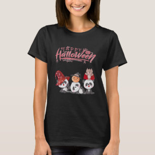 Happy Halloween With Three Small Panda Bears T-Shirt