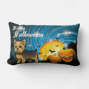 Happy Halloween Yorkie Lumbar Pillow