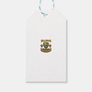 Happy Halloween Zombies Ate Brain Zombie Head Pump Gift Tags