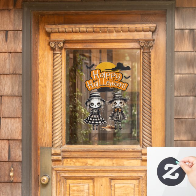 Happy Halloween Zombie's  Window Cling (Home Door)