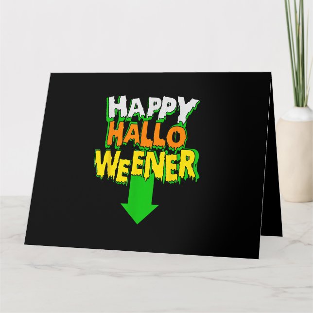 Happy Halloweener  Funny Halloween Card (Front)