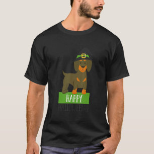 Happy Halloweenie Cute Dog Dachshund Halloween C T-Shirt