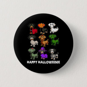Happy Halloweenie Dachshund Dachshund Halloween Gi 2 Inch Round Button
