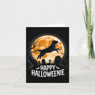 Happy Halloweenie Dog Lovers Spooky Fun Halloween Card