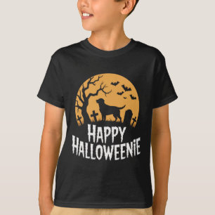 Happy Halloweenie Dog Lovers Spooky Vibes Hallowee T-Shirt