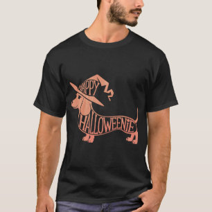 Happy Halloweenie Weiner Dog Cute Dachshund Witch T-Shirt