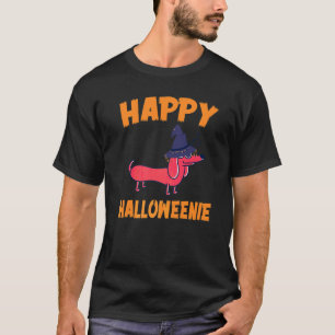Happy Halloweenie Wiener Dog Costume Dachshund Hal T-Shirt
