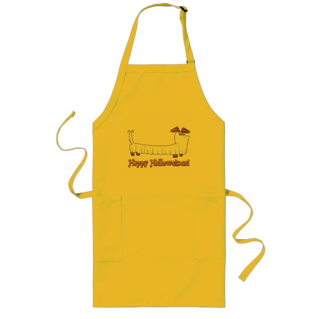 Happy Halloweiner Dachshund Long Apron (Front)
