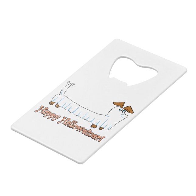 Happy-Halloweiner Wallet Bottle Opener (Front Angled)