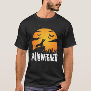 Happy Hallowiener  Dachshund Halloween Weiner Dog  T-Shirt