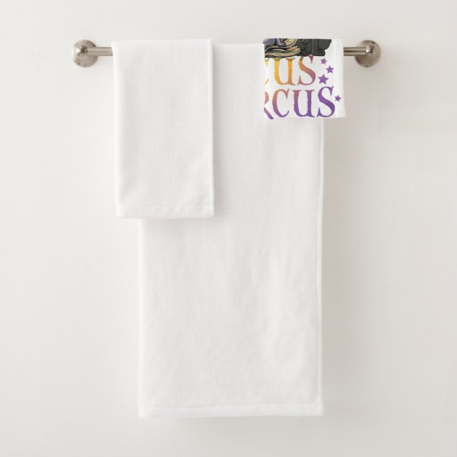 Happy Hallowiener Funny Halloween Daschund Weiner  Bath Towel Set (Insitu)