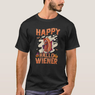 Happy Hallowiener Wiener in Dracula Costume  Wiene T-Shirt