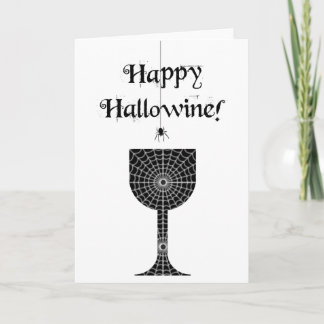 Happy Hallowine Halloween Card
