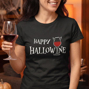 Happy Hallowine - Halloween Pun T-Shirt