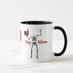 Happy Hallowine Headless Skeleton Mug