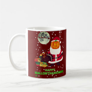 "HAPPY HALLOWTHANKSMAS" funny holiday party gift   Coffee Mug