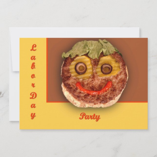 Happy Hamburger Invitation (Front)