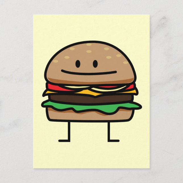 Happy Hamburger Postcard (Front)