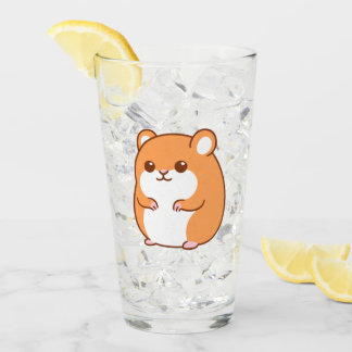 Happy Hamster Glass Tumbler