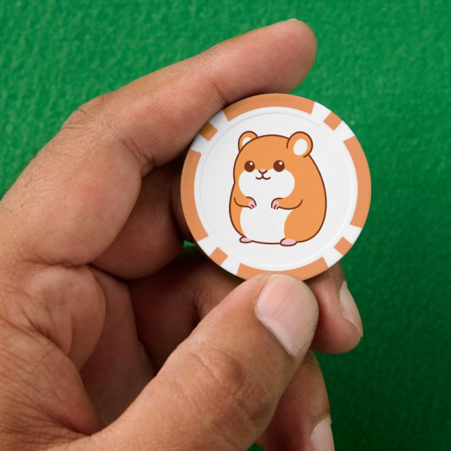 Happy Hamster Poker Chips (Hand)