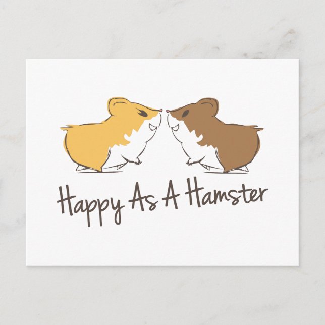 Happy Hamster Postcard (Front)