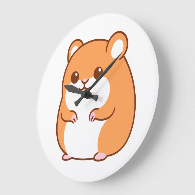 Happy Hamster Wall Clock (Angle)